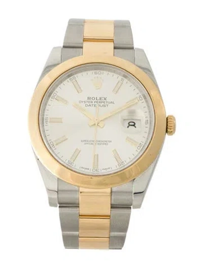 Pre-owned Rolex Datejust Watch, 41mm In Multi