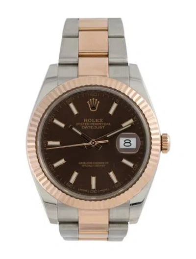 Pre-owned Rolex Datejust Watch, 41mm In Multi
