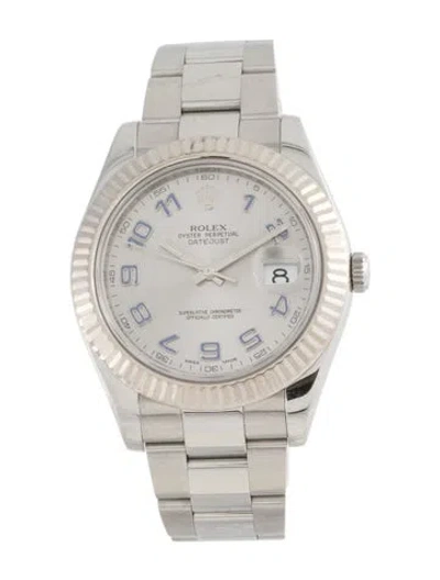 Pre-owned Rolex Datejust Watch, 41mm In Multi