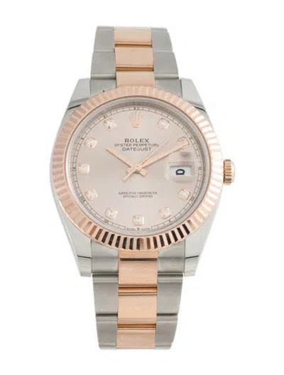Pre-owned Rolex Datejust Watch, 41mm In Multi