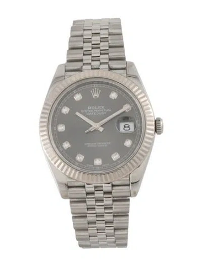 Pre-owned Rolex Datejust Watch, 41mm In Multi