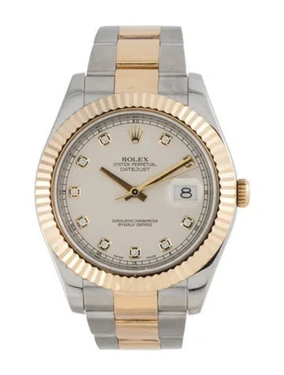 Pre-owned Rolex Datejust Watch, 41mm In Multi