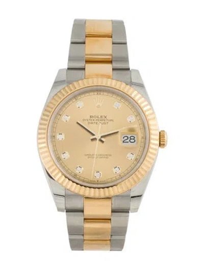 Pre-owned Rolex Datejust Watch, 41mm In Multi