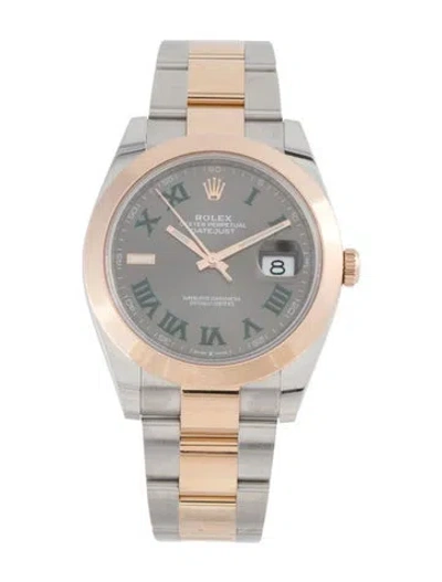 Pre-owned Rolex Datejust Watch, 41mm In Multi