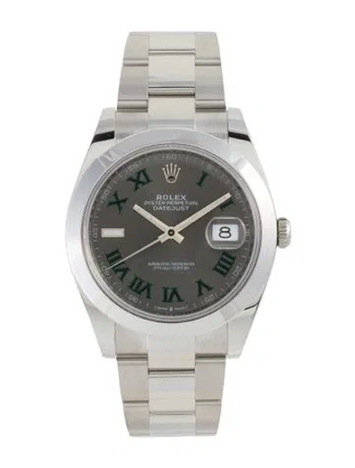 Pre-owned Rolex Datejust Watch, 41mm In Multi