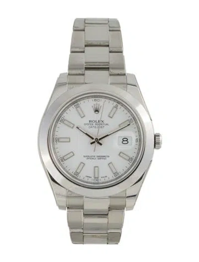 Pre-owned Rolex Datejust Watch, 41mm In Multi