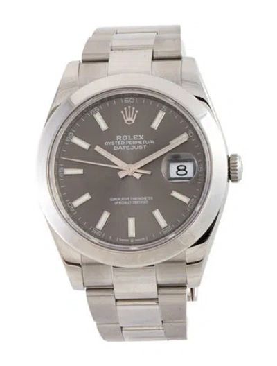 Pre-owned Rolex Datejust Watch, 41mm In Multi
