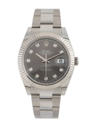 Pre-owned Rolex Datejust Watch, 41mm In Multi