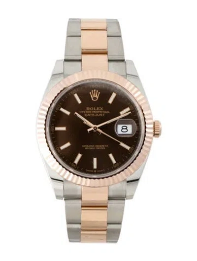 Pre-owned Rolex Datejust Watch, 41mm In Multi