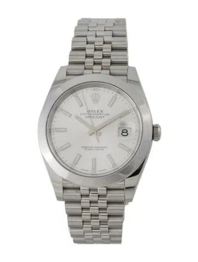 Pre-owned Rolex Datejust Watch, 41mm In Multi