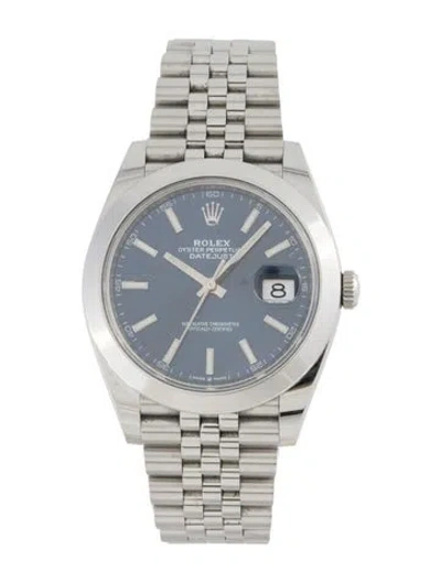 Pre-owned Rolex Datejust Watch, 41mm In Multicolor