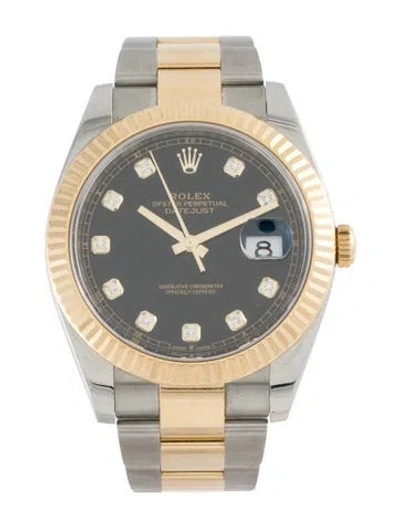 Pre-owned Rolex Datejust Watch In Multi