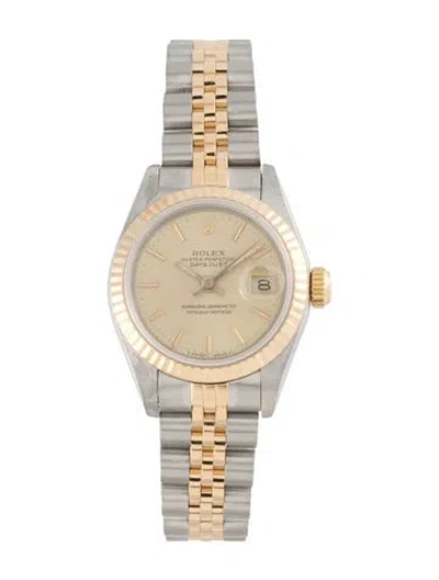 Pre-owned Rolex Datejust Watch In Multi