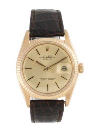 Pre-owned Rolex Datejust Watch In Multi