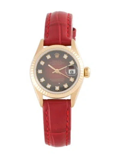 Pre-owned Rolex Datejust Watch In Multi