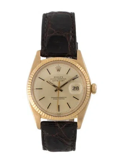 Pre-owned Rolex Datejust Watch In Multi