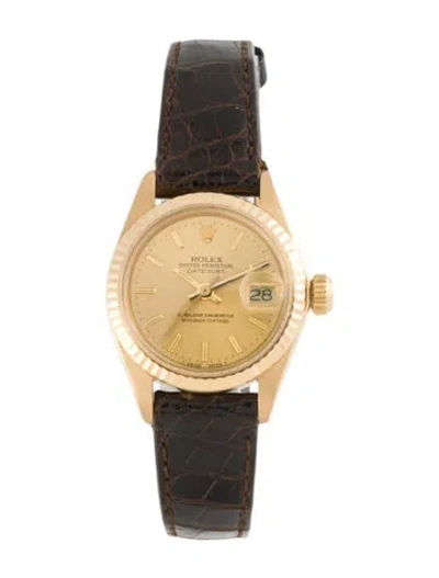 Pre-owned Rolex Datejust Watch In Multi
