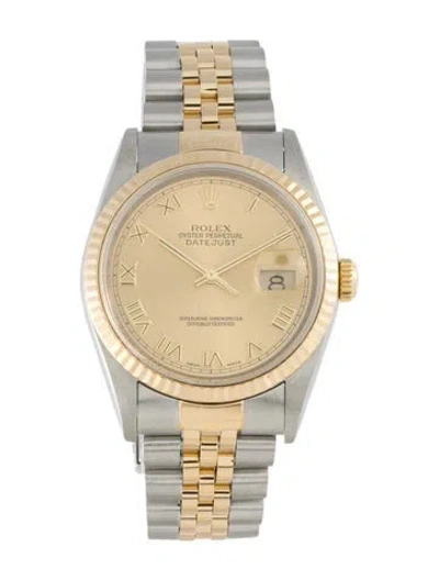 Pre-owned Rolex Datejust Watch In Multi
