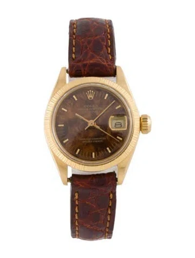 Pre-owned Rolex Datejust Watch In Multicolor