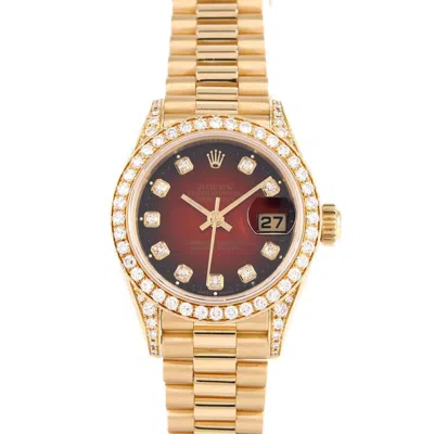 Pre-owned Rolex Datejust Yellow Gold Wristwatch () In Multi