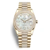 ROLEX ROLEX DAY-DATE 36 MOTHER OF PEARL DIAL 18KT YELLOW GOLD DIAMOND SET PRESIDENT WATCH 128348MDDP