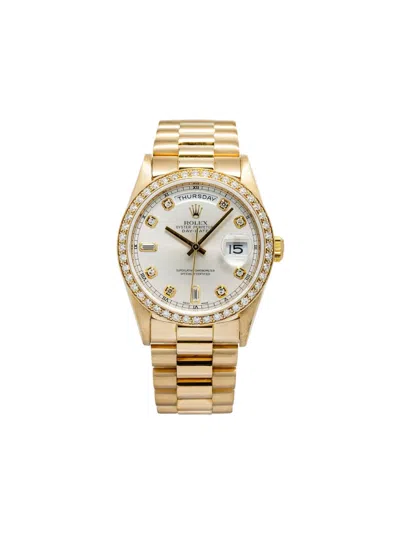 Pre-owned Rolex Day-date 36mm In Silver