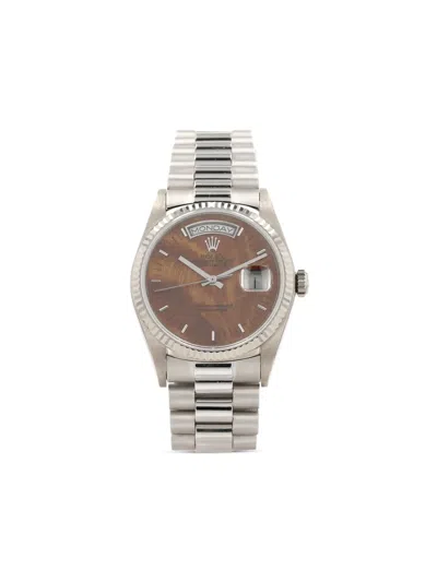 Pre-owned Rolex Day-date 36mm In Brown