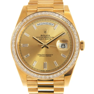 Rolex Day Date 40 Automatic Champagne Diamond Dial Men's 18kt Yellow Gold President Watch 228398cdp