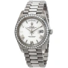 ROLEX ROLEX DAY-DATE 40 AUTOMATIC DIAMOND WHITE DIAL MEN'S PRESIDENT WATCH 228349WRP