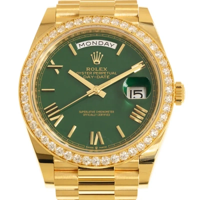 Rolex Day-date 40 Automatic Green Dial Men's 18kt Yellow Gold President Watch M228348rbr-0040