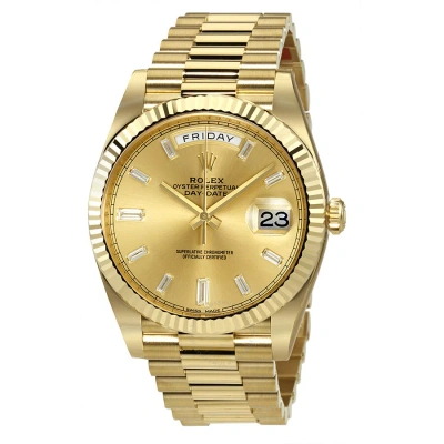 Rolex Day-date 40 Champagne Dial 18k Yellow Gold President Automatic Men's Watch 228238cdp