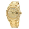 ROLEX ROLEX DAY-DATE 40 DIAMOND PAVED DIAL MEN'S 18KT YELLOW GOLD PRESIDENT WATCH M228348RBR-0037