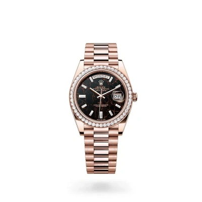 Rolex Day-date 40 Eisenkiesel Baguette Automatic Diamond Men's Watch M228345rbr-0016 In Multi