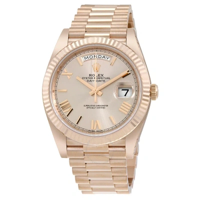 Rolex Day-date 40 Sundust Dial 18k Everose Gold President Automatic Men's Watch 228235snrp