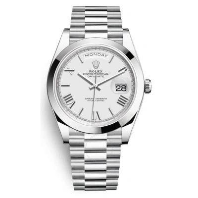 Rolex Day Date 40 White Dial Automatic Men's Platinum President Watch 228206wsrp