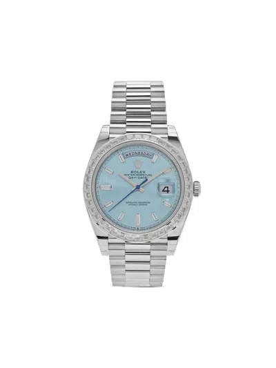 Pre-owned Rolex Day-date 40mm In Blue