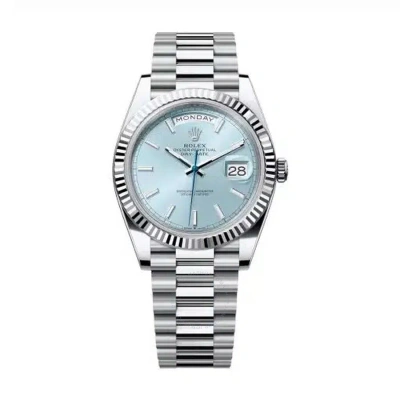 Rolex Day-date Automatic Chronometer Ice Blue Dial Men's Watch 228236-0018 In White