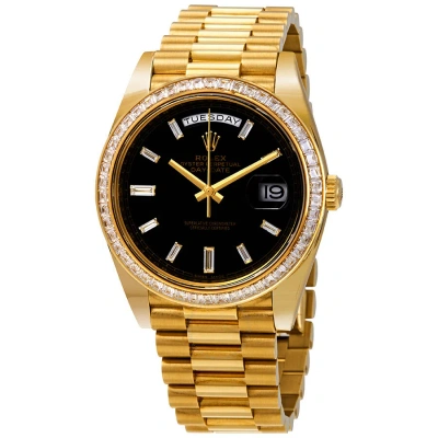 Rolex Day-date Black Dial 18k Yellow Gold President Automatic Men's Watch 228398bkdp