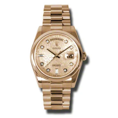 Rolex Day-date Champagne Dial 18k Everose Gold President Automatic Men's Watch 118205cjdp
