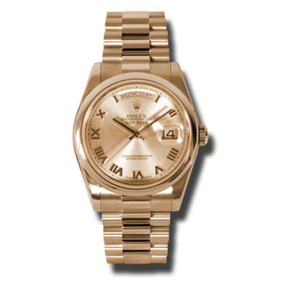 Rolex Day-date Champagne Dial 18k Everose Gold President Automatic Men's Watch 118205crp