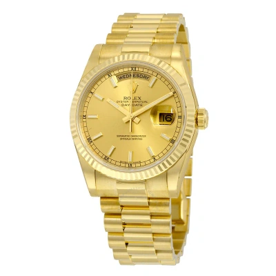 Rolex Day-date Champagne Dial 18k Yellow Gold President Automatic Men's Watch 118238csp