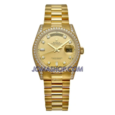 Rolex Day-date Champagne Dial 18k Yellow Gold President Automatic Men's Watch 118388cdp