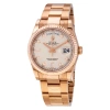ROLEX ROLEX DAY-DATE IVORY DIAMOND DIAL AUTOMATIC MIDSIZE 18KT EVEROSE GOLD PRESIDENT WATCH 118235IVDP