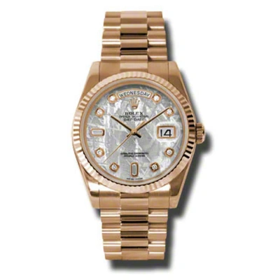 Rolex Day-date Meteorite Dial 18k Everose Gold President Automatic Men's Watch 118235mtdp