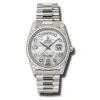 ROLEX ROLEX DAY-DATE MOTHER OF PEARL DIAL 18K WHITE GOLD PRESIDENT AUTOMATIC LADIES WATCH 118389MDP