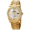 ROLEX ROLEX DAY-DATE WHITE MOTHER-OF-PEARL DIAL 18K YELLOW GOLD PRESIDENT AUTOMATIC MEN'S WATCH 118238MDP