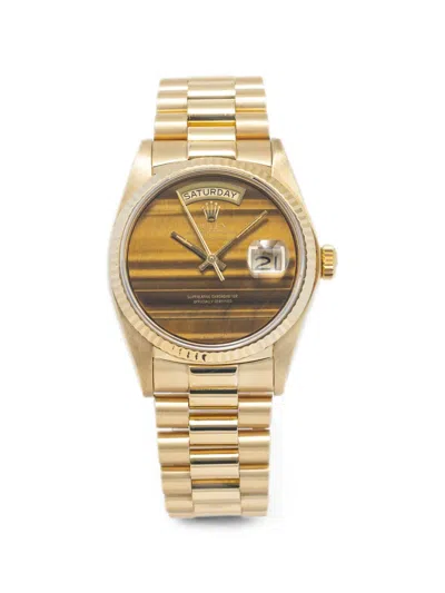 Pre-owned Rolex Day-date 36mm Watch In Brown
