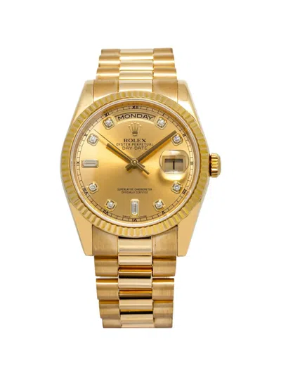 Pre-owned Rolex Day-date 36mm Watch In Gold
