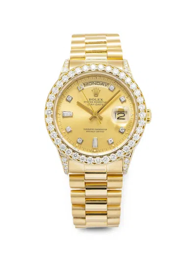 Pre-owned Rolex Day-date 36mm Watch In Gold