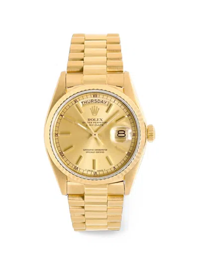Pre-owned Rolex Day-date 36mm Watch In Gold